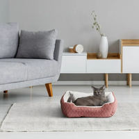 Vibrant Life Cuddler Pet Bed, Small, 19" x 15", Rust