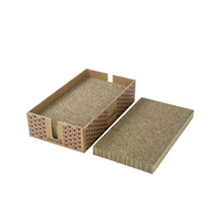 Infused Cardboard Corrugate Cat Scratch Pad Bed