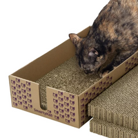 Infused Cardboard Corrugate Cat Scratch Pad Bed