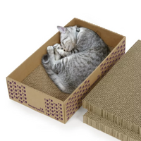 Infused Cardboard Corrugate Cat Scratch Pad Bed